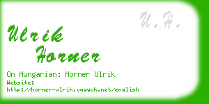 ulrik horner business card